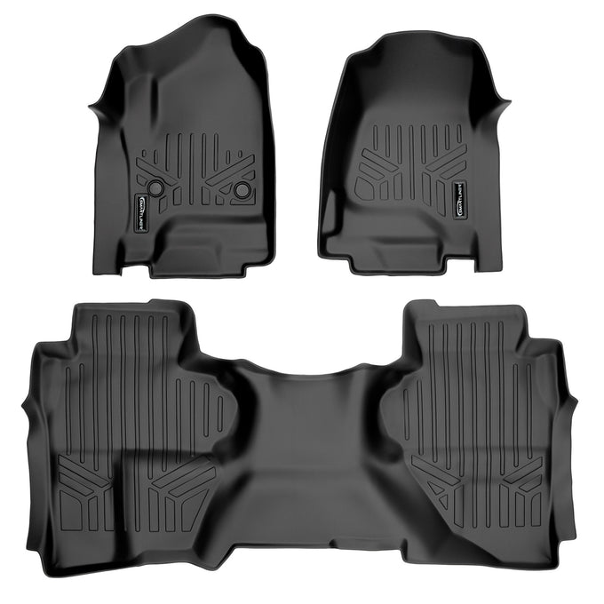 Floor Mats 2 Row Liner Set <br> 19 Chevrolet Silverado / GMC Sierra 1500 LD