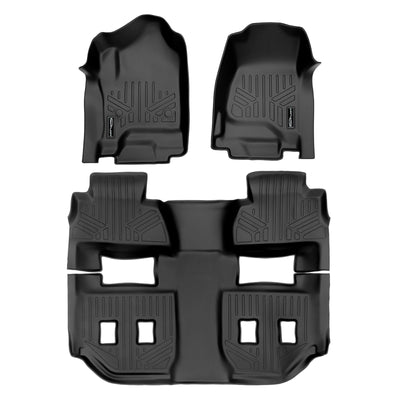 Floor Mats 3 Row Liner Set <br> 15¨C20 Suburban/Yukon XL w/ Front Bucket Seats