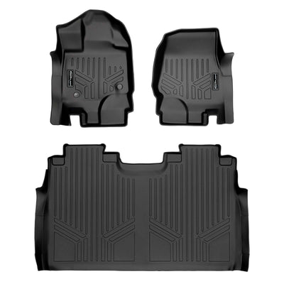 Floor Mats 2 Row Liner Set <br> 15-22 Ford F-150 Super Crew Cab