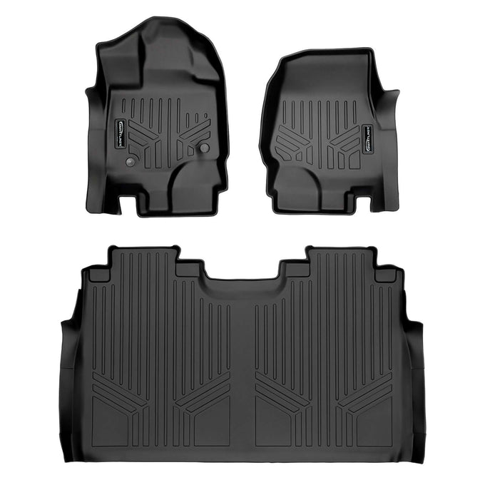 Floor Mats 2 Row Liner Set <br> 15-22 Ford F-150 Super Crew Cab