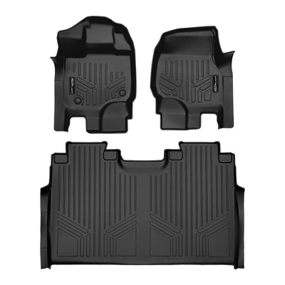 Floor Mats 2 Row Liner Set <br> 15-22 Ford F-150 Super Crew Cab