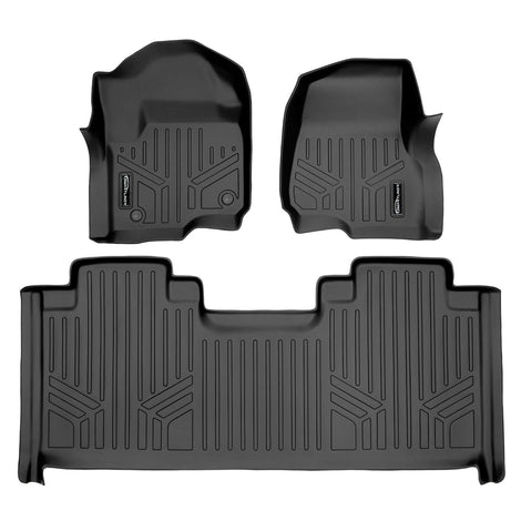 Floor Mats 2 Row Liner Set <br> 17¨C22 Ford F-250/350 SD SuperCab w/ Front Buckets