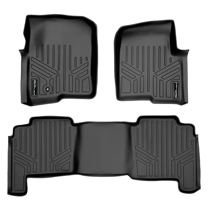 Floor Mats 2 Row Liner Set <br> 04-08 Ford F-150/ 06-08 Mark LT SuperCrew Cab