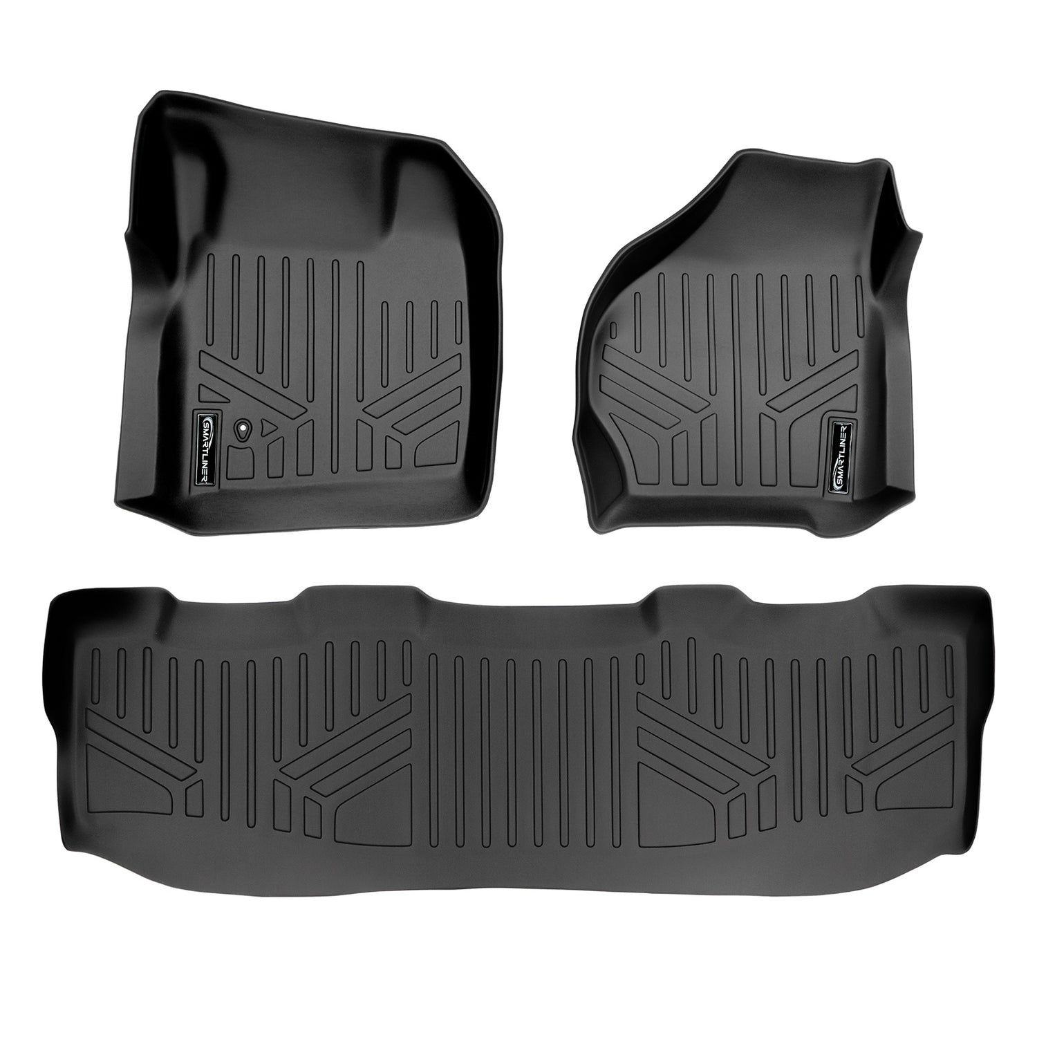 Floor Mats 2 Row Liner Set <br> 08¨C10 Ford F-250¨C550 Super Duty Crew Cab