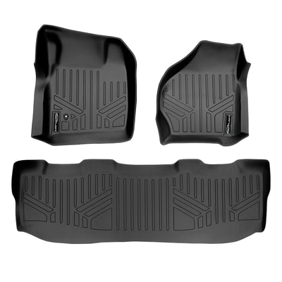Floor Mats 2 Row Liner Set <br> 08¨C10 Ford F-250¨C550 Super Duty Crew Cab