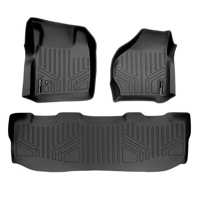 Floor Mats 2 Row Liner Set <br> 08¨C10 Ford F-250¨C550 Super Duty Crew Cab