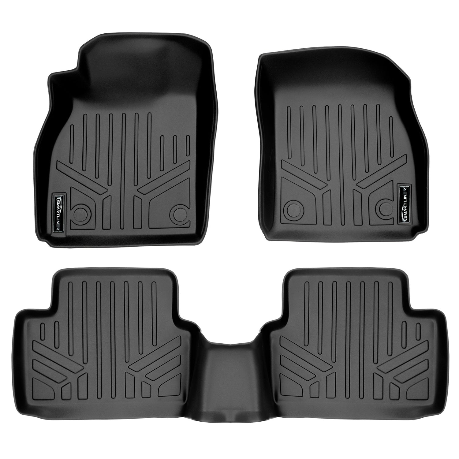 Floor Mats 2 Row Liner Set <br> 13-15 Chevrolet Malibu16 Chevrolet Malibu Limited