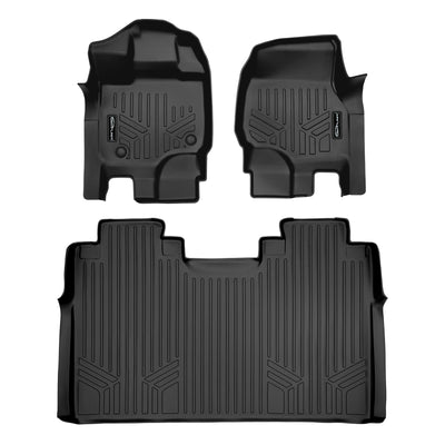 Floor Mats 2 Row Liner Set <br> 15-22 Ford F-150 SuperCrew Cab