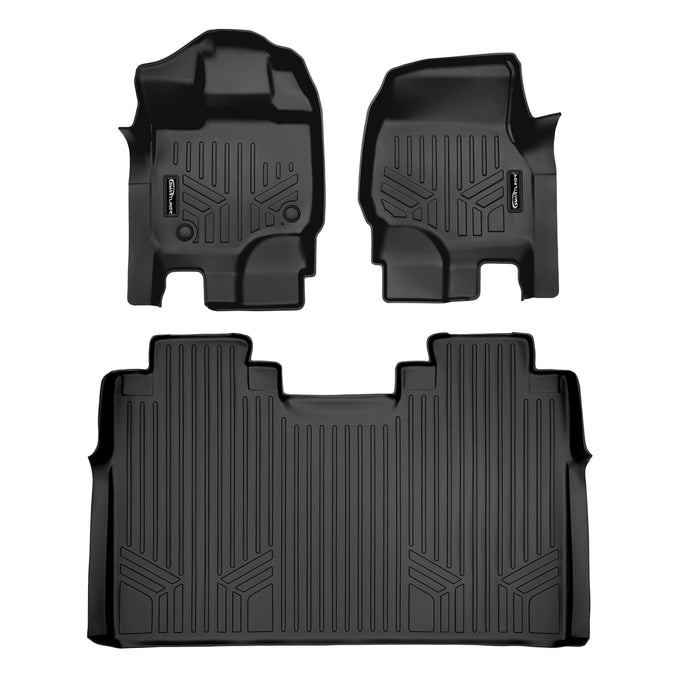 Floor Mats 2 Row Liner Set <br> 15-22 Ford F-150 SuperCrew Cab