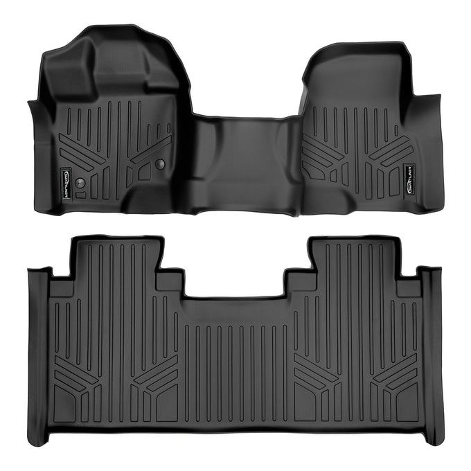 Floor Mats 2 Row Liner Set <br> 15-22 Ford F-150 SuperCab With Front Bench Seats