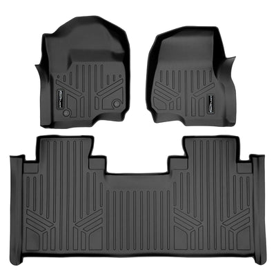 Floor Mats 2 Row Liner Set <br> 17¨C22 Ford F-250/350 SD SuperCab w/ Front Bench