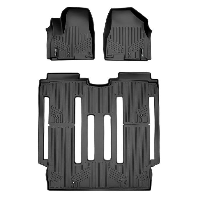 Floor Mats 2 Row Liner Set <br> 15-21 Kia Sedona (8 Passenger )