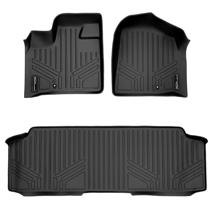 Floor Mats 2 Row Liner Set <br> 08-20 Dodge Caravan08-16 Chrysler Town & Country