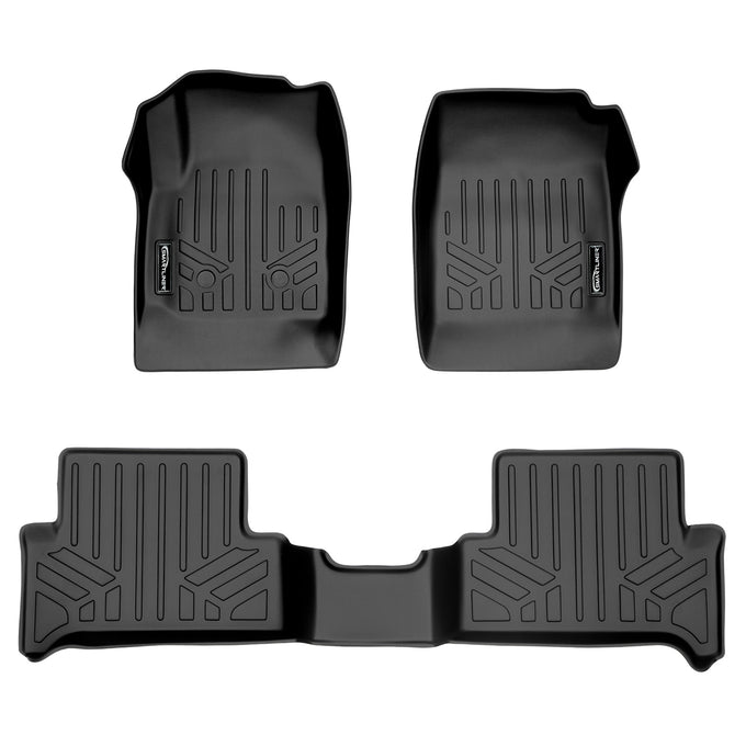 Floor Mats 2 Row Liner Set <br> 15-22 Chevrolet Colorado GMC Canyon Extended Cab