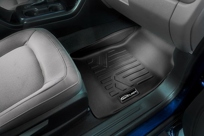 Floor Mats 2 Row Liner Set <br> 15-22 Chevrolet Colorado GMC Canyon Extended Cab