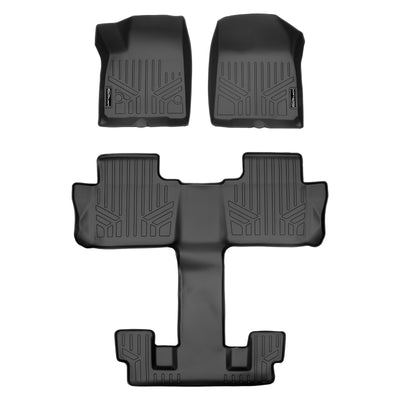 Floor Mats 3 Row Liner Set <br> 17-21 GMC Acadia with Bucket Seats