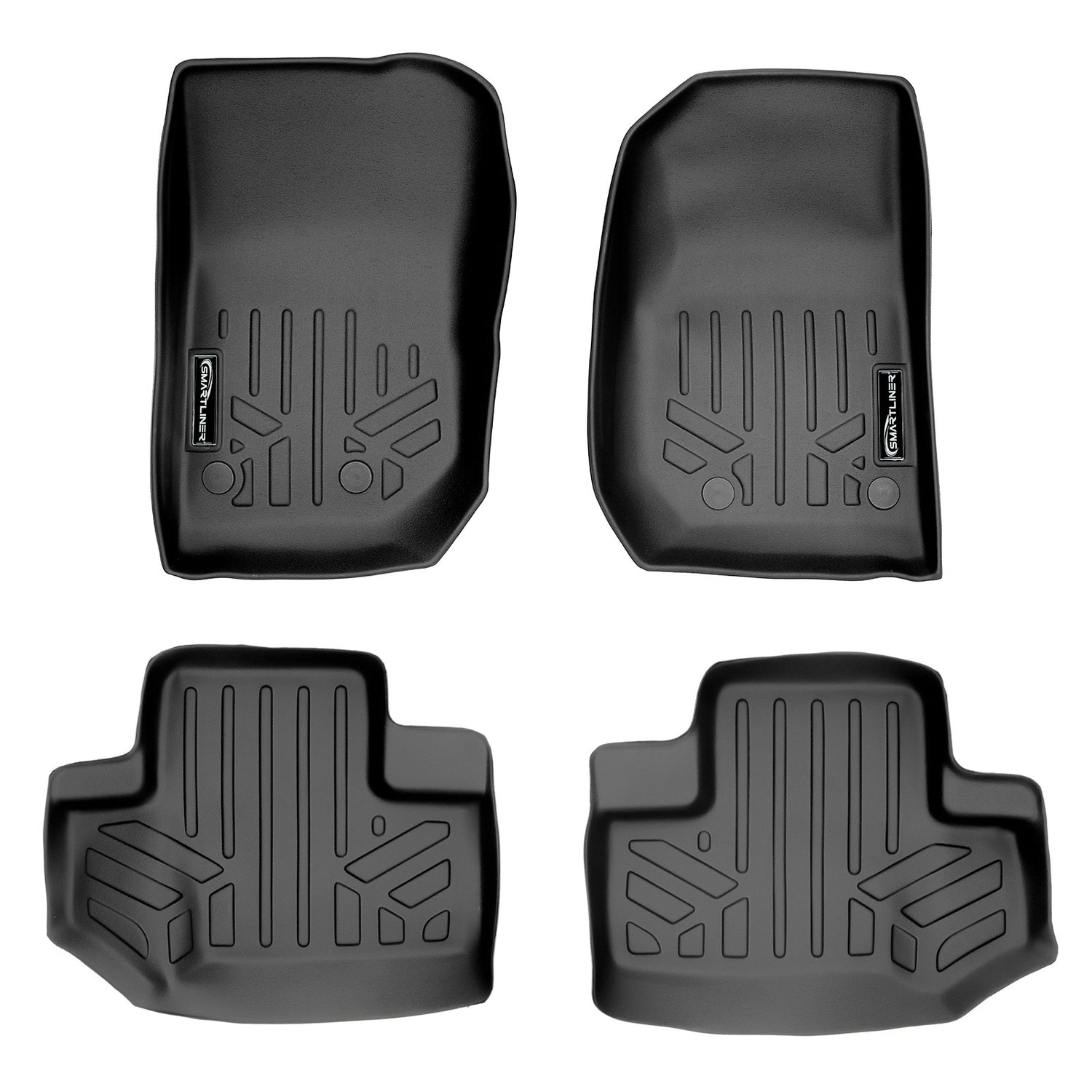 Floor Mats 1st Row Liner Set <br> 14-18 Jeep Wrangler (Fits 2 Door Models)