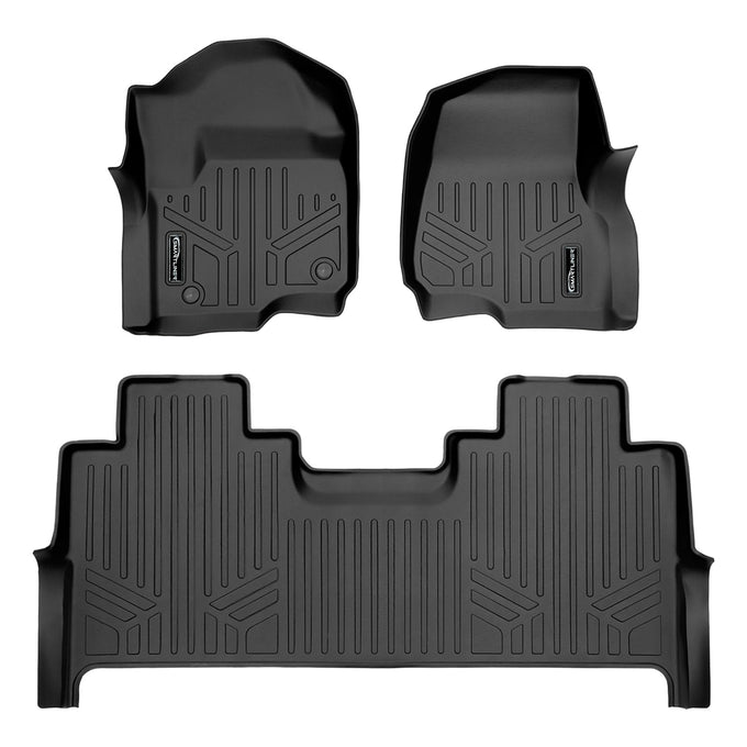 Floor Mats 2 Row Liner Set <br> 17¨C22 Ford F-250/350 SD Crew Cab w/ Front Buckets