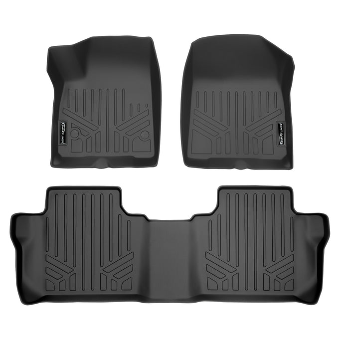 Floor Mats 2 Row Liner Set <br> 17-21 GMC Acadia with Bench Seats