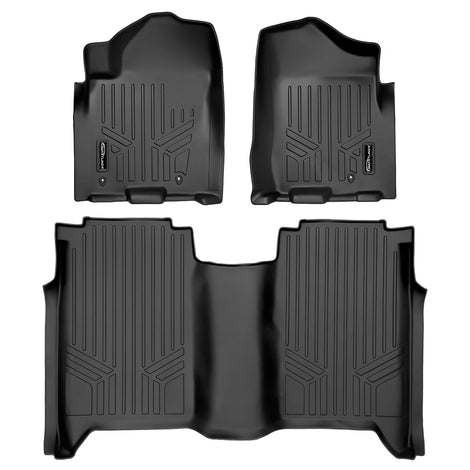 Floor Mats 2 Row Liner Set <br> 08-15 Nissan Titan Crew Cab