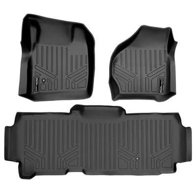 Floor Mats 2 Row Liner Set <br> 99-07 Ford F-250 350 Super Duty SuperCab Models
