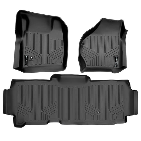 Floor Mats 2 Row Liner Set <br> 08-10 Ford F-250 350 Super Duty SuperCab