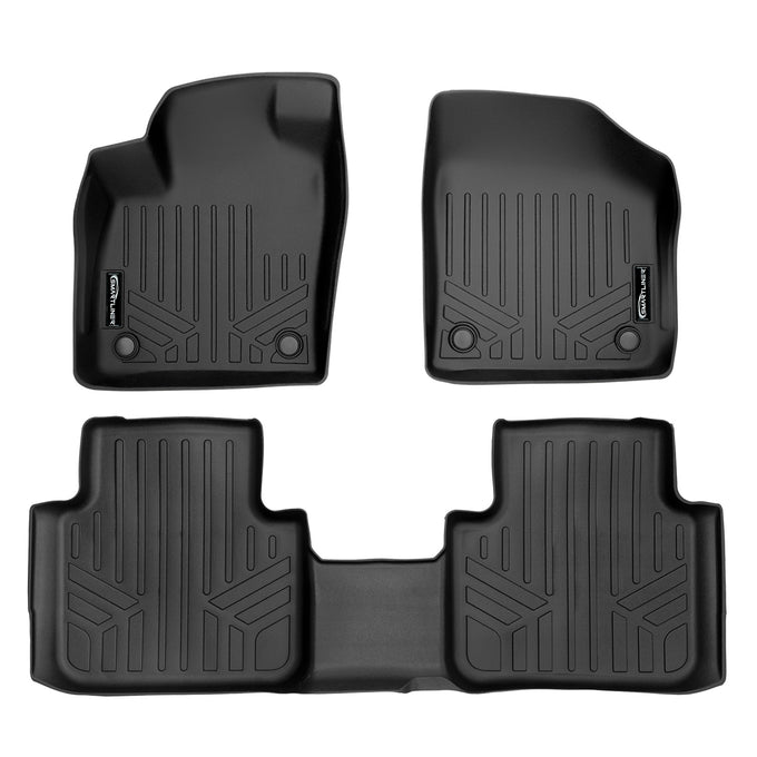 Floor Mats 2 Row Liner Set <br> 18-22 Volkswagen Atlas With 2nd Row Bench Seat