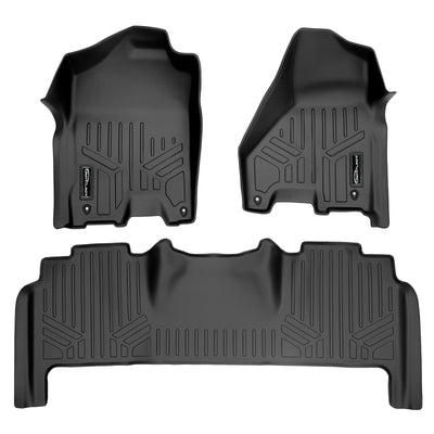 Floor Mats 2 Row Liner Set <br> 12-18 Ram 2500 3500 Mega Cab