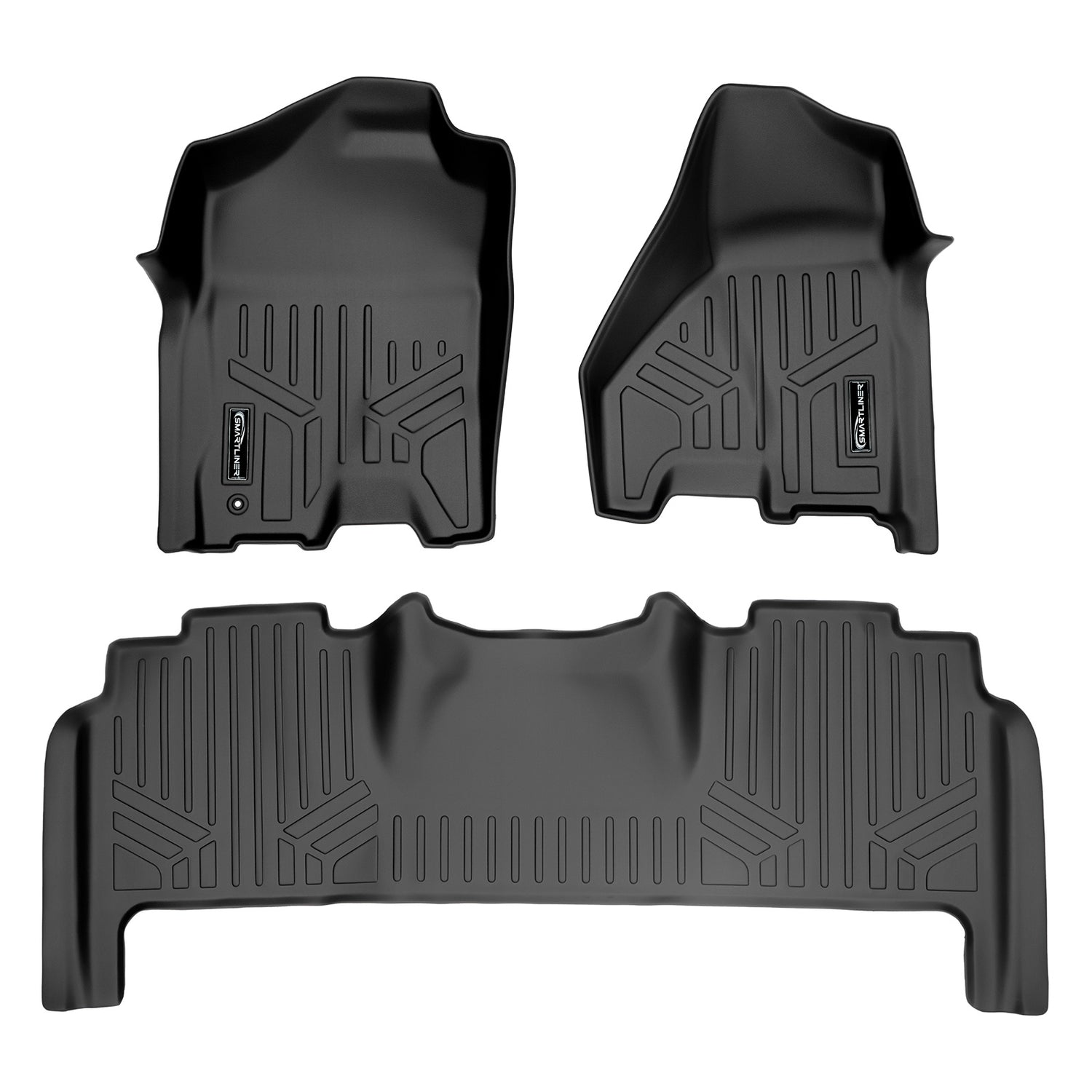 Floor Mats 2 Row Liner Set <br> 10¨C12 Dodge/RAM 2500¨C3500 Mega Cab w/ Floor Hook