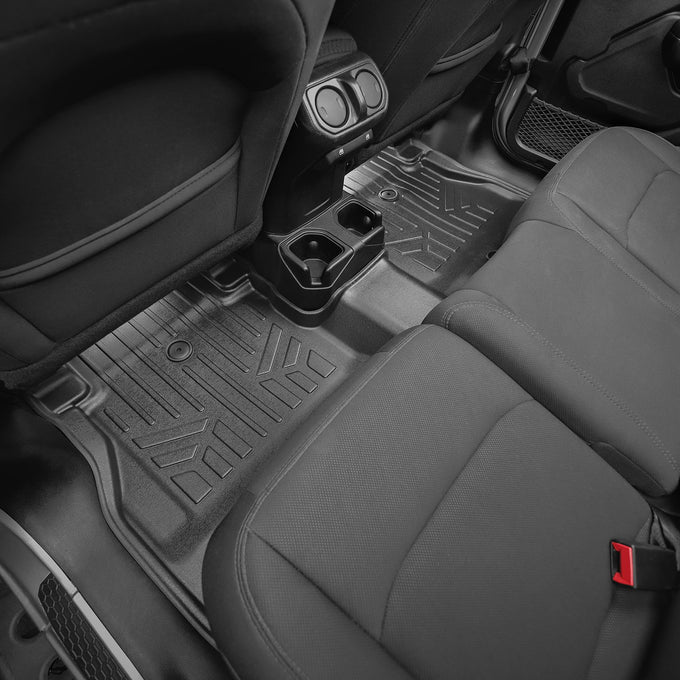 Floor Mats 2 Row Liner Set <br> 18-21 Jeep Wrangler Unlimited