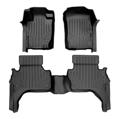 Floor Mats 2 Row Liner Set <br> 15-18 Mitsubishi L200 Crew Cab