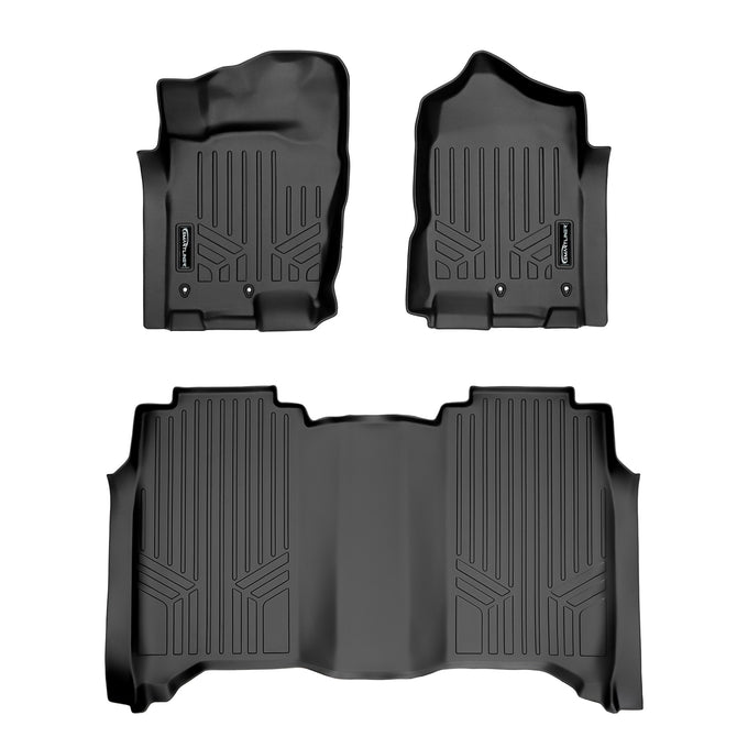Floor Mats 2 Row Liner Set <br> 16¨C22 Nissan Titan/XD Crew Cab