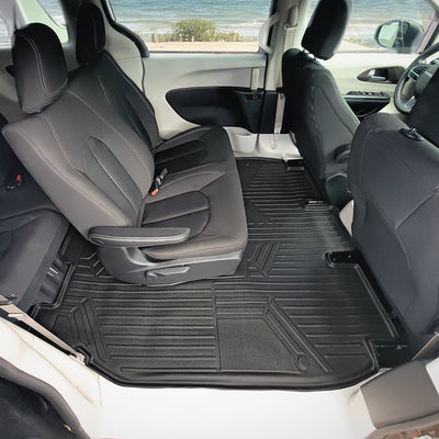Floor Mats 3 Row Liner Set <br> 17-24 Chrysler Pacifica L Model