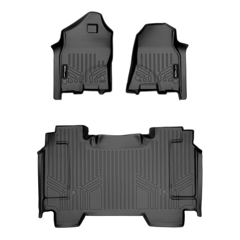 Floor Mats 2 Row Liner Set <br> 19-22 Ram 1500 Crew Cab With Vinyl Flooring