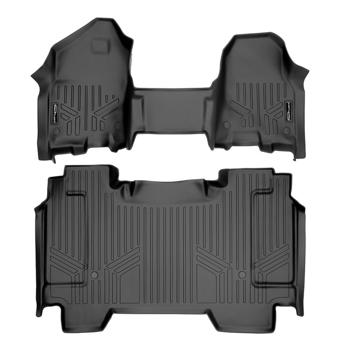 Floor Mats 2 Row Liner Set <br> 19-22 Ram 1500 Crew Cab With First Row Bench Seat