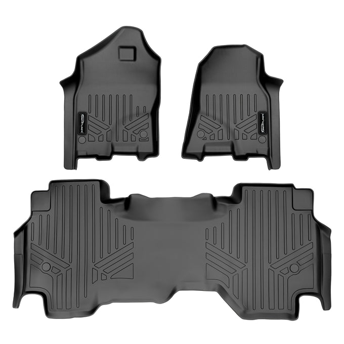 Floor Mats 2 Row Liner Set <br> 19-21 Ram 1500 Quad Cab With Vinyl Flooring