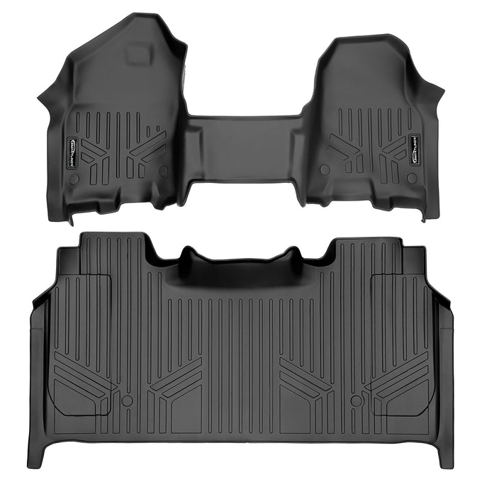 Floor Mats 2 Row Liner Set (Both Rows 1pc) <br> 19-22 Ram 1500 Crew Cab With First Row Bench Seat