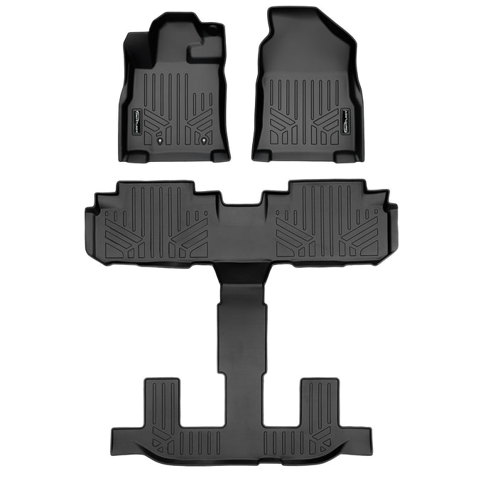 Floor Mats 3 Row Liner Set <br> 19-23 Subaru Ascent With 2nd Row Bucket Seats