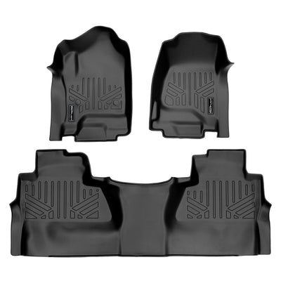 Floor Mats 2 Row Liner Set <br> 14¨C19 Chevy/GMC 1500¨C3500 HD Crew Cab