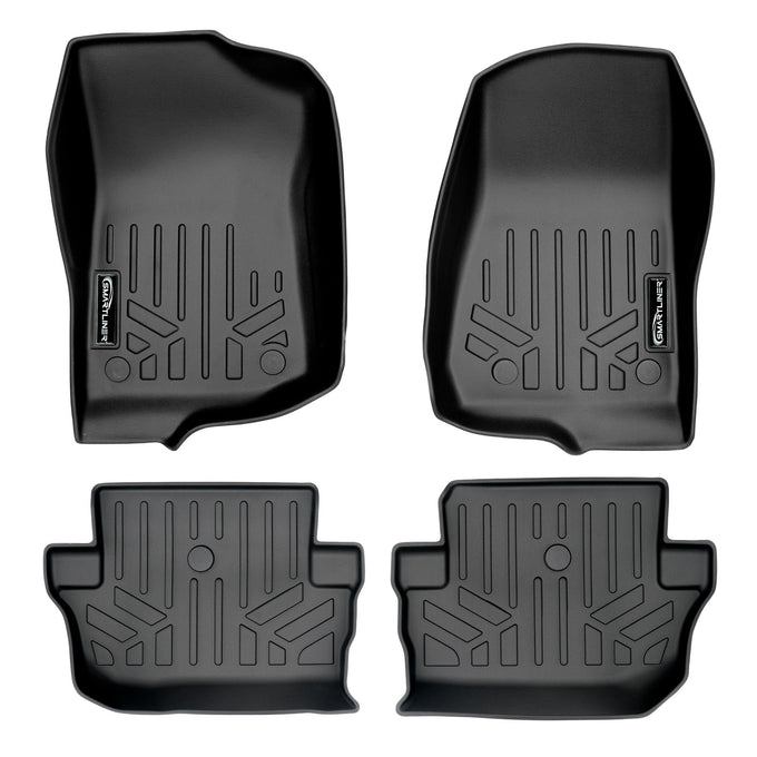 Floor Mats 2 Row Liner Set <br> 18-21 Jeep Wrangler 2-Door Models