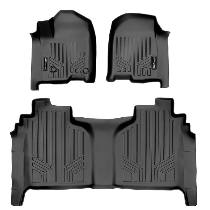Floor Mats 2 Row Liner Set <br> 19¨C21 Chevy/GMC 1500¨C3500 HD Crew Cab