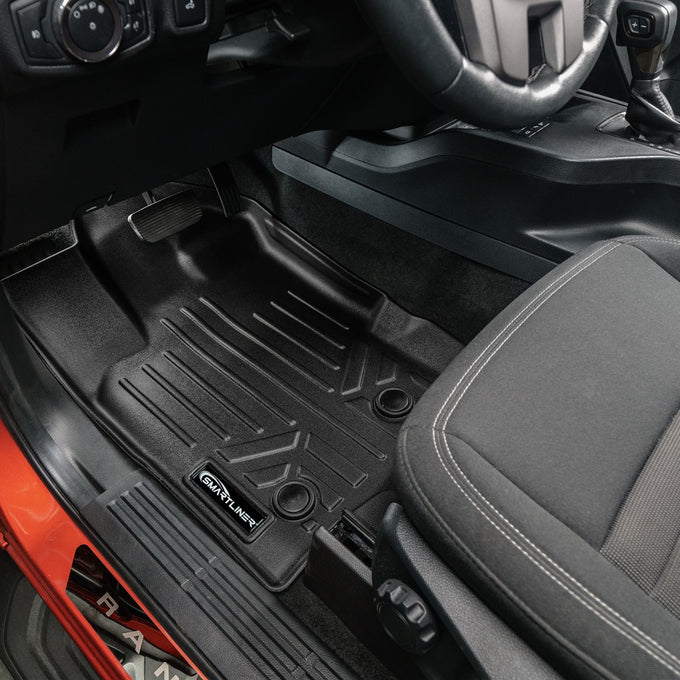 Floor Mats 2 Row Liner Set <br> 19-21 Ford Ranger SuperCrew Cab