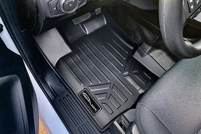 Floor Mats 2 Row Liner Set <br> 19-21 Ford Ranger SuperCab With Vinyl Flooring