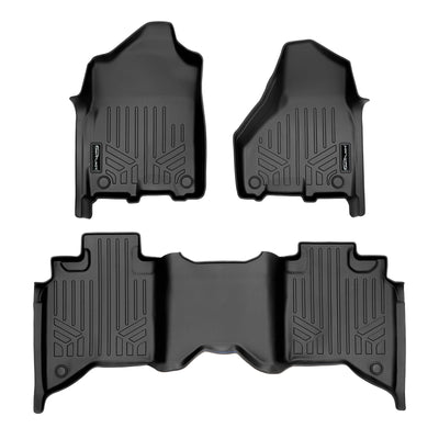 2 Row Floor Mat Liners Set <br> 19-22 RAM Limited Crew Cab 1st Row Bucket Seats
