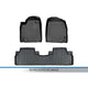 Floor Mats 2 Row Liner Set <br> 16-21 Tesla Model X 5 Passenger