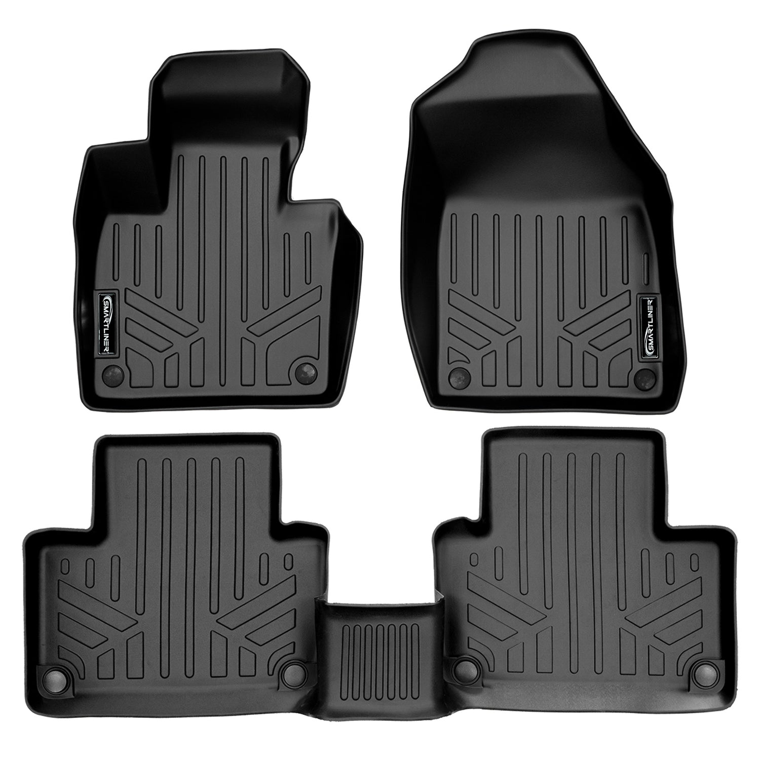 Floor Mats 2 Row Liner Set <br> 16-23 Volvo XC90 ( Fits Plug-in Hybrid Models)