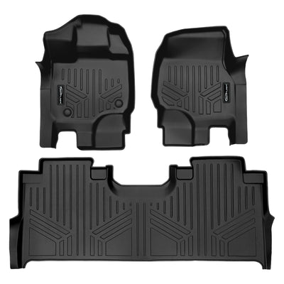 Floor Mats 2 Row Liner Set <br> 15-22 Ford F-150 Super Crew Cab