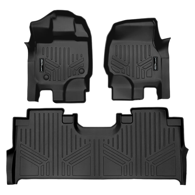 Floor Mats 2 Row Liner Set <br> 15-22 Ford F-150 Super Crew Cab