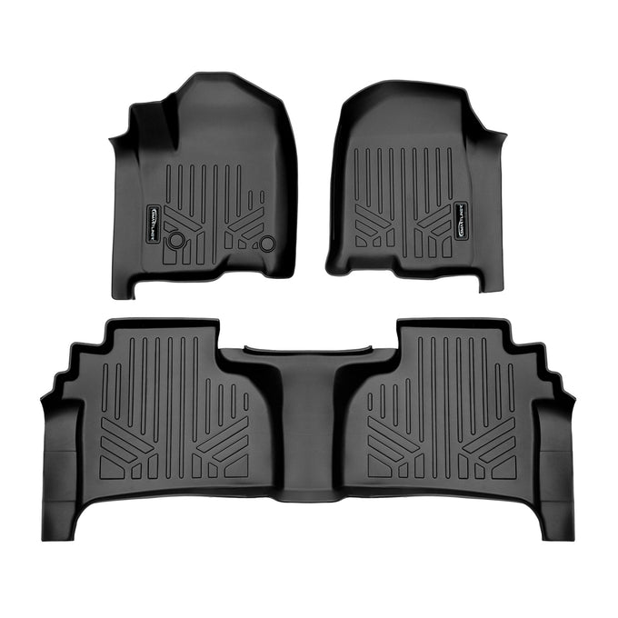 2 Row Floor Liners <br> 19¨C23 Chevy Silverado 1500¨C3500 Crew Cab