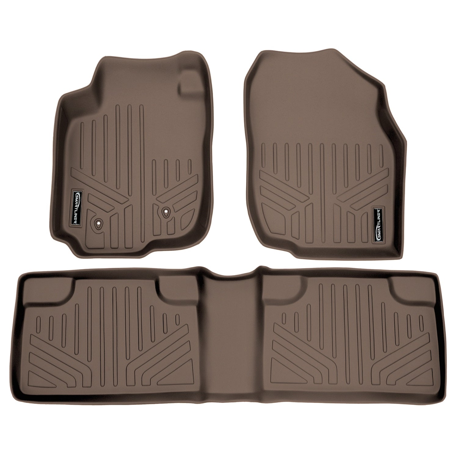 Floor Mats 2 Row Liner Set Tan <br> 06-12 Toyota RAV4 (Without Third Row Seat)